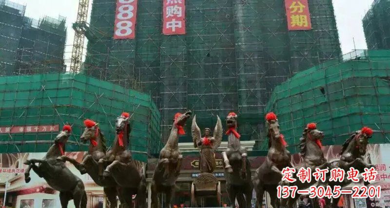 绵阳阿波罗浪漫马群铜雕