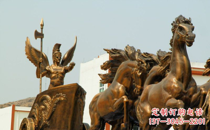 绵阳阿波罗战车广场景观铜雕