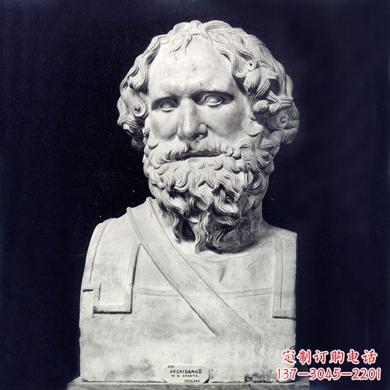 绵阳阿基米德石雕头像-学校校园世界著名人物雕塑