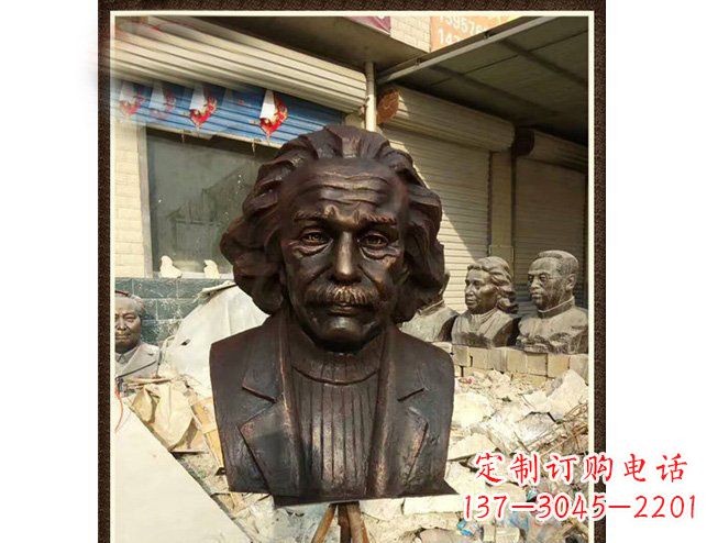 绵阳爱因斯坦头像铜雕 (2)