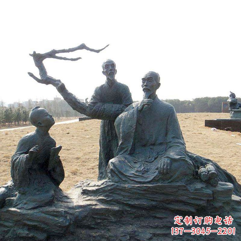 绵阳八大山人景观小品雕塑-公园历史名人著名画家朱耷情景雕塑