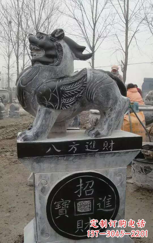 绵阳八方进财貔貅石门墩