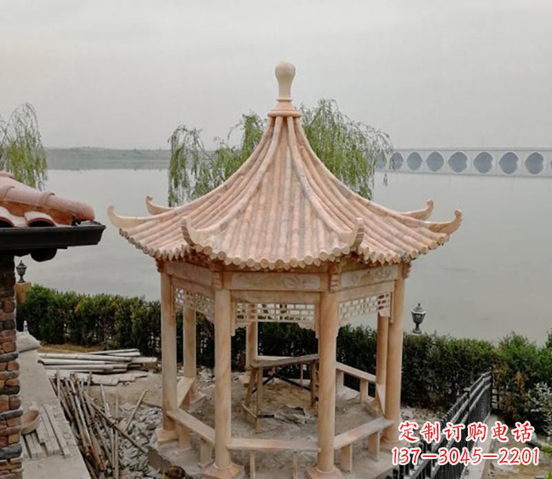 绵阳精致古典八角凉亭石雕