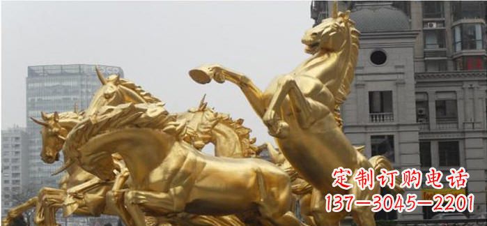 绵阳腾驰而去,竞技飞扬——“飞马腾跃”铜雕马群