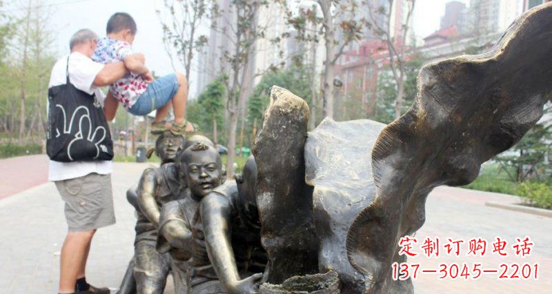 绵阳拔萝卜小区景观铜雕精品