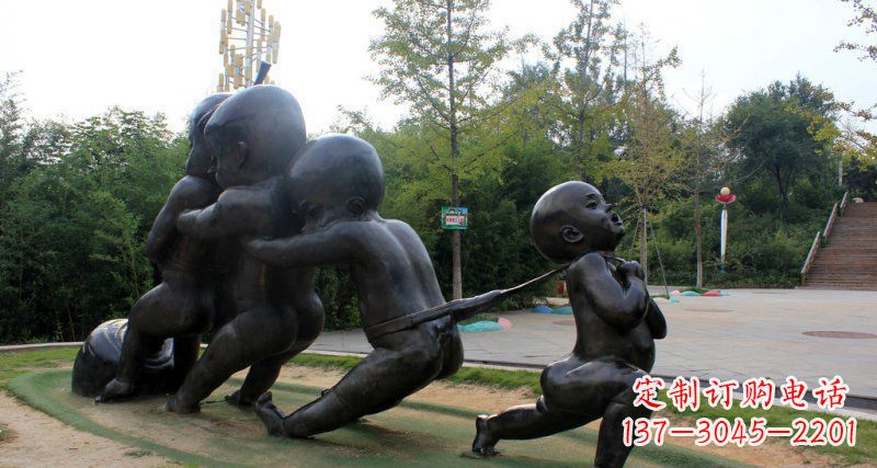 绵阳萝卜街头铜雕的精美景观