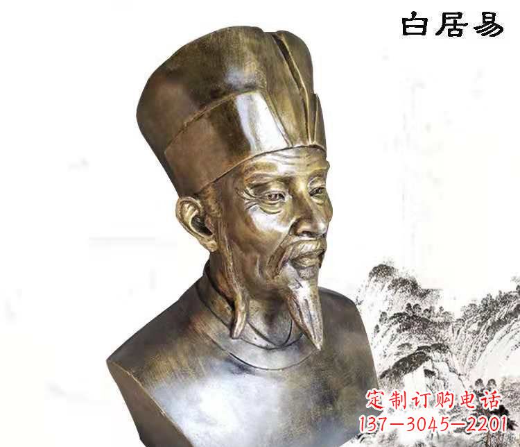 绵阳“白居易”铜雕