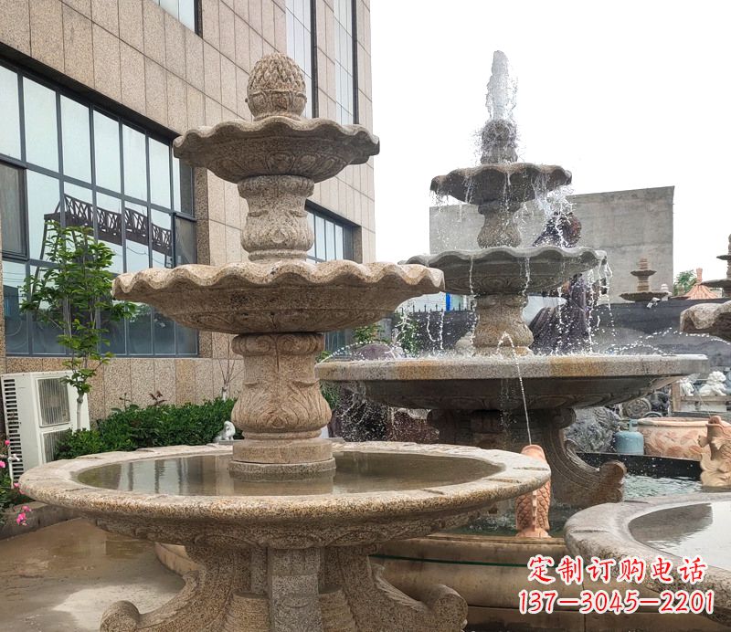 绵阳白麻天然石欧式喷泉雕塑