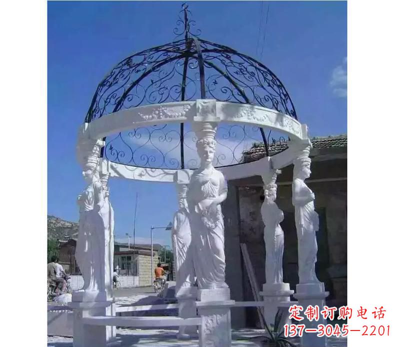 绵阳白色欧式石头凉亭