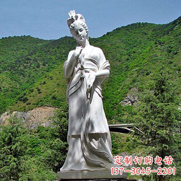 绵阳褒姒汉白玉石雕像-中国古代(西周时期)美女雕塑