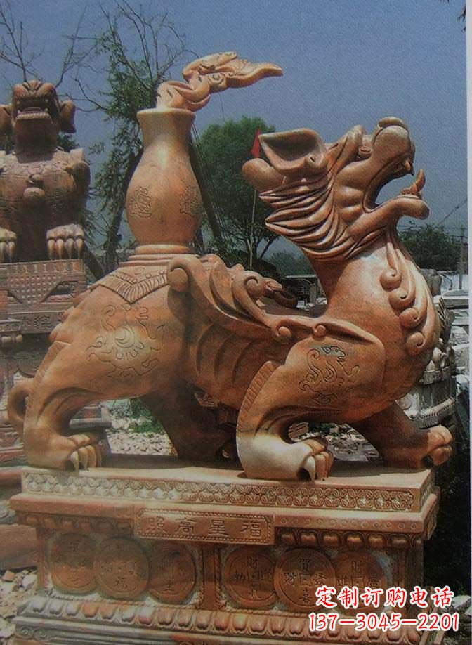 绵阳古典麒麟大理石雕塑
