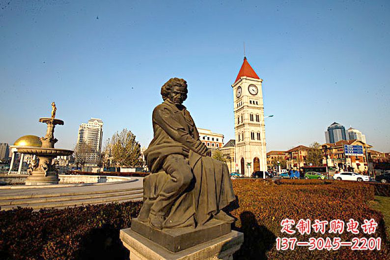绵阳贝多芬头像雕塑赞美音乐大师的艺术之作