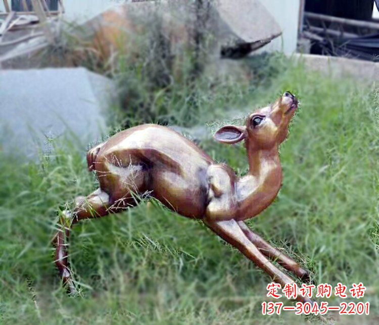 绵阳精美玻璃钢仿铜动物摆件