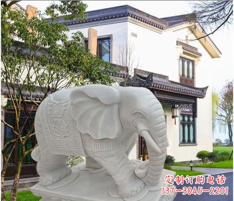 绵阳大象汉白玉雕塑