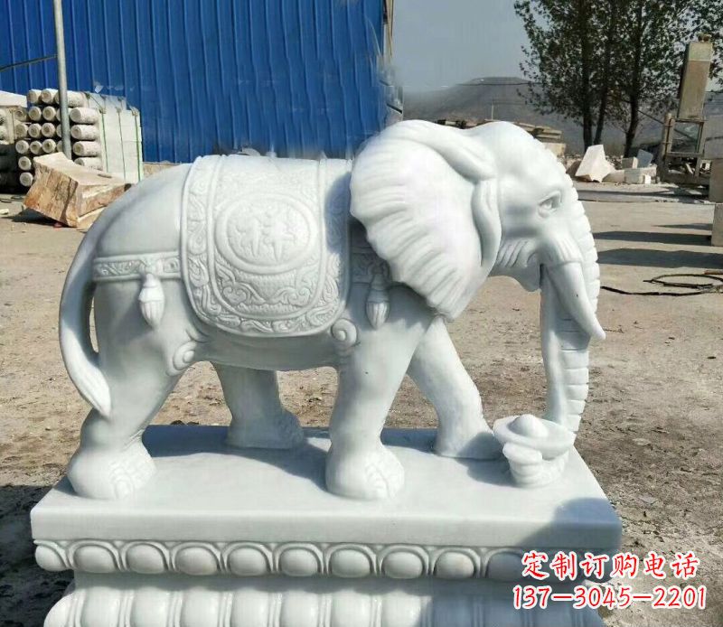 绵阳大象汉白玉吊坠