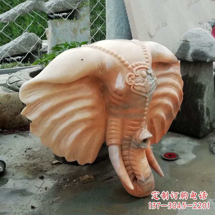 绵阳精美大象头雕塑