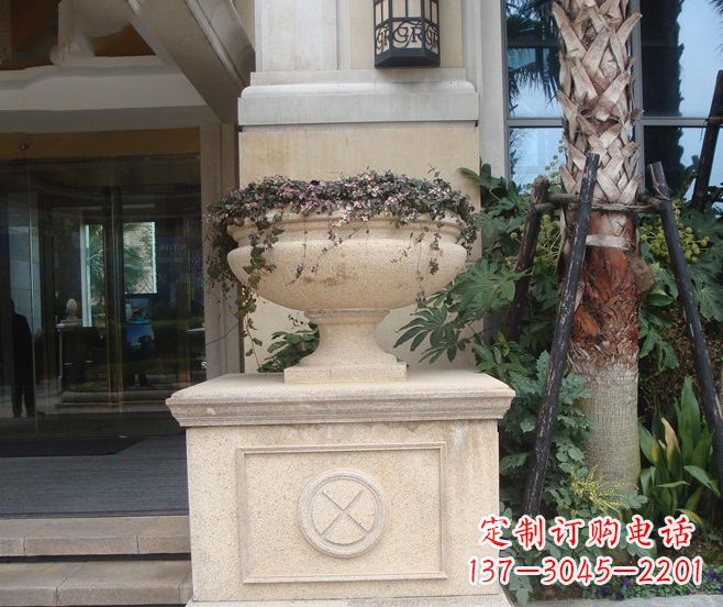 绵阳精美大理石花盆,给您的家增添独特的色彩