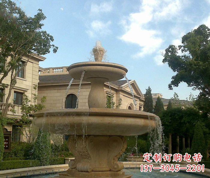 绵阳别墅景观大理石喷泉雕塑
