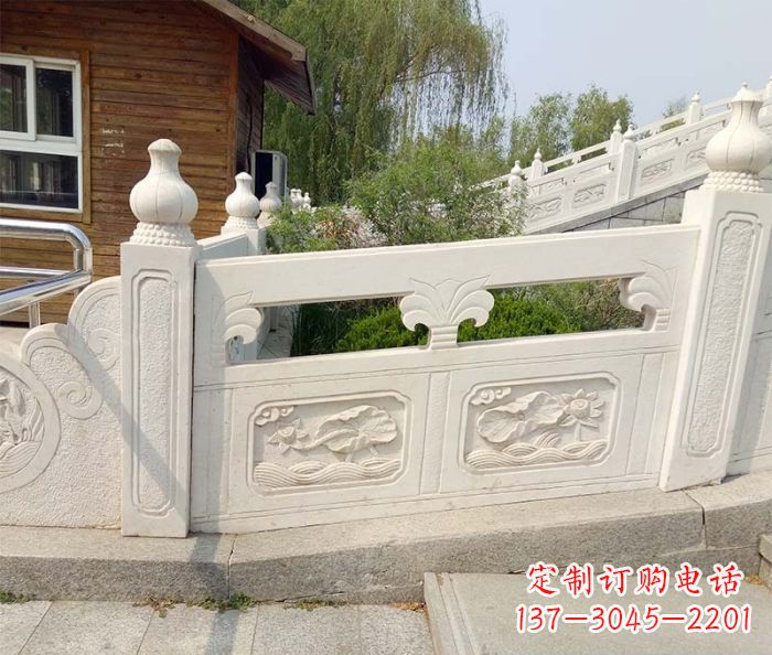 绵阳别墅景观汉白玉石浮雕栏板 (2)