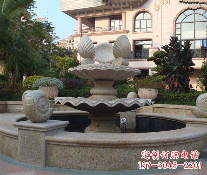 绵阳别墅景观蜗牛喷泉石雕