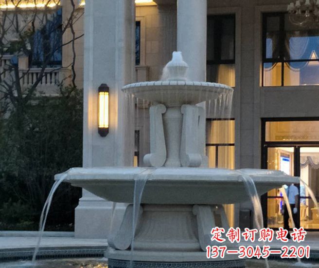 绵阳别墅景观小区喷泉石雕