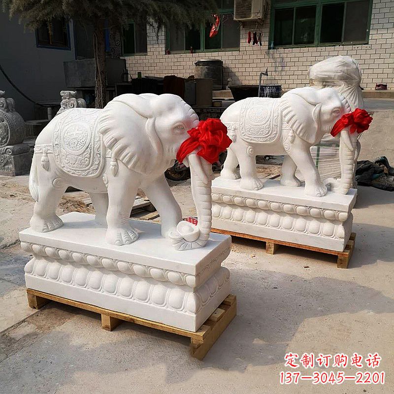 绵阳精致工艺石雕大象