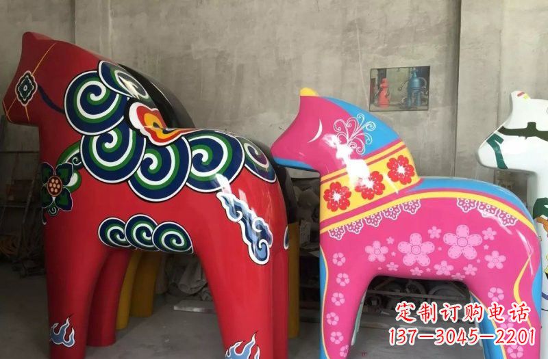 绵阳新颖独角兽彩绘玻璃钢装饰品