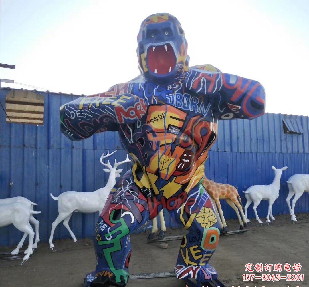 绵阳新颖玻璃钢猩猩雕塑