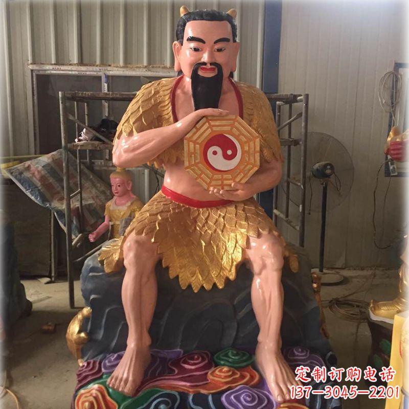 绵阳伏羲玻璃钢彩绘神像