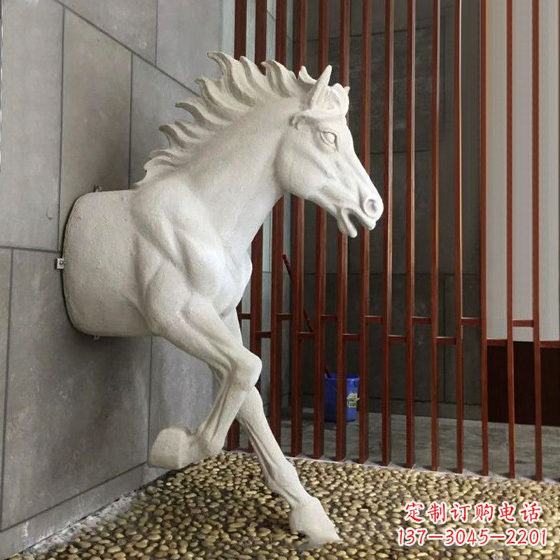 绵阳玻璃钢创意动物雕塑——穿墙而过