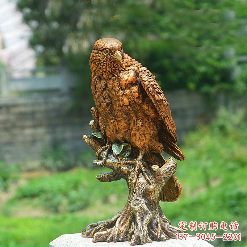 绵阳玻璃钢仿铜老鹰雕塑