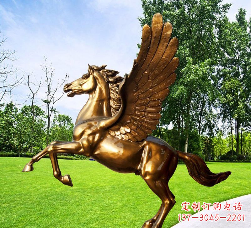 绵阳玻璃钢仿铜动物马雕塑精美的艺术品