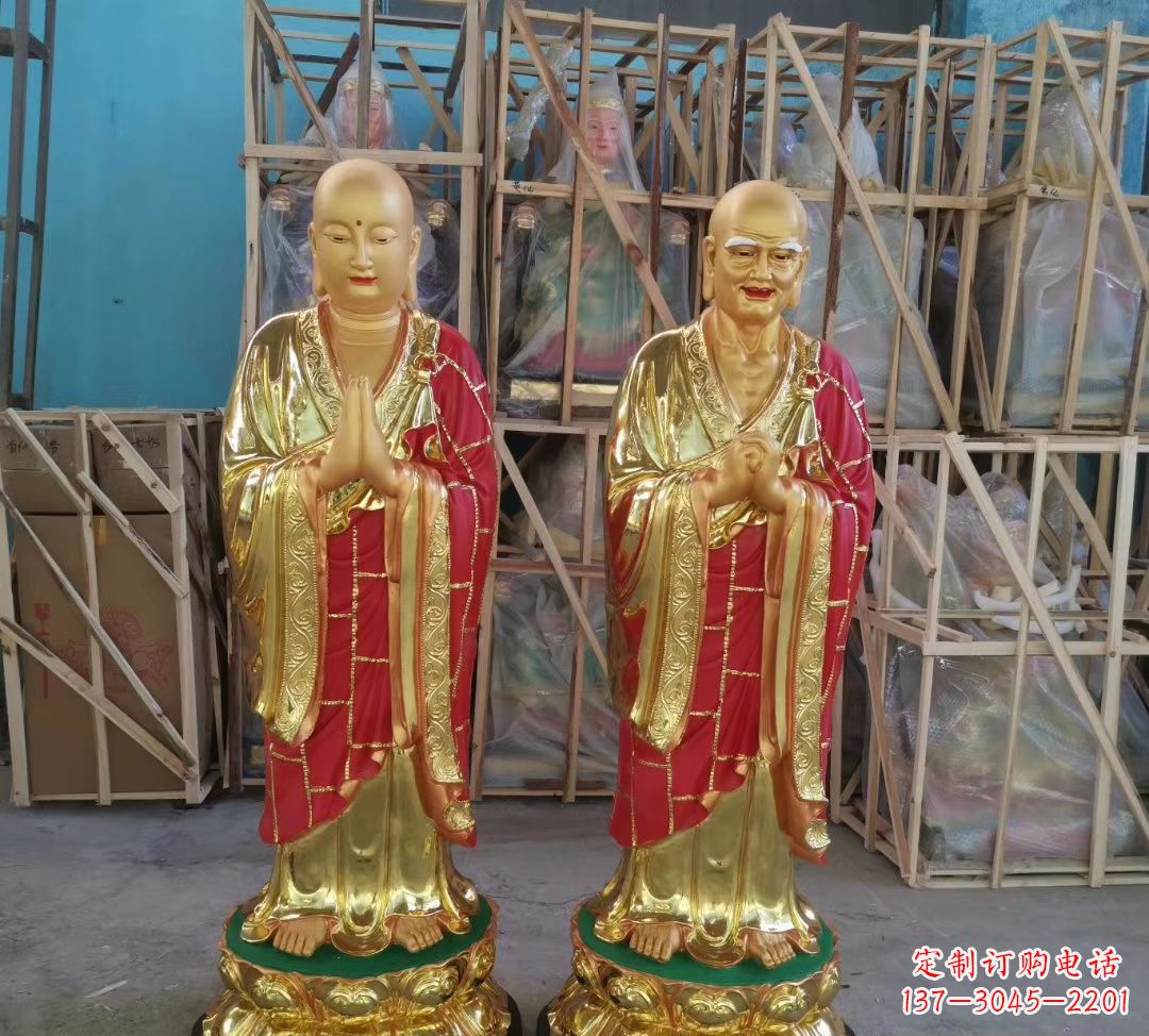 绵阳玻璃钢仿铜佛像雕塑给寺庙景观增添神秘韵味