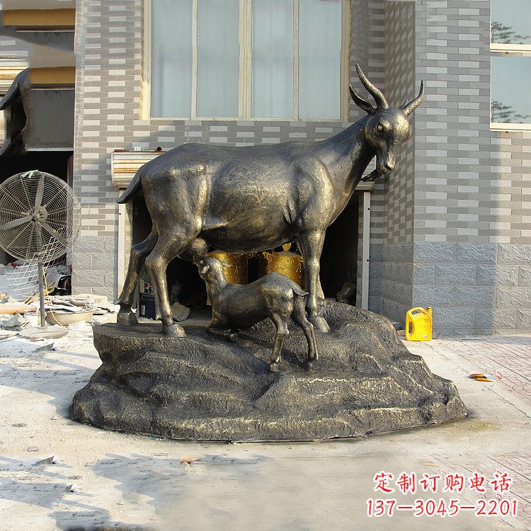 绵阳玻璃钢仿铜动物雕塑