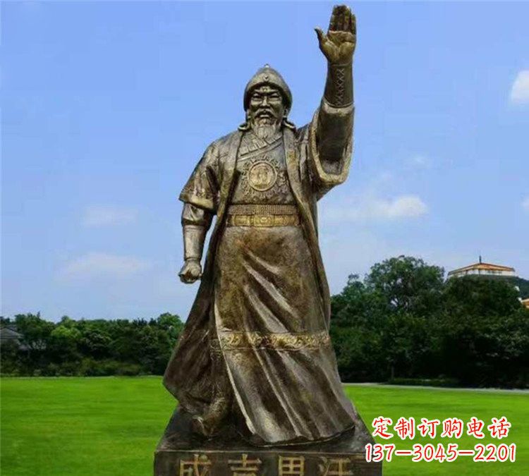 绵阳玻璃钢成吉思汗雕塑