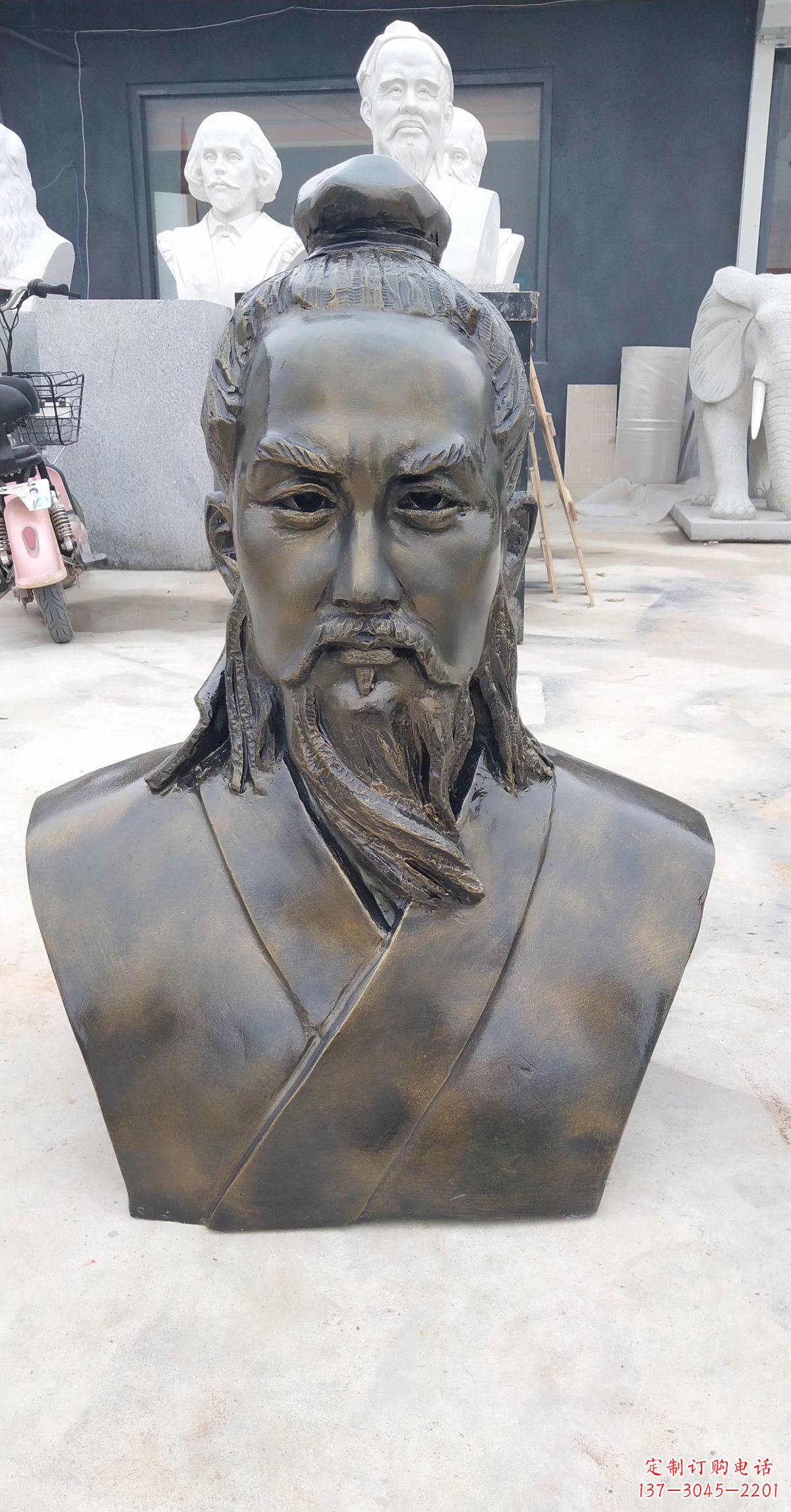 绵阳玻璃钢鲁班头像雕塑传承传统雕刻技艺