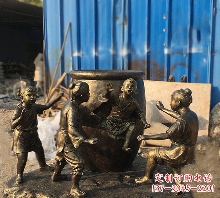 绵阳司马光雕塑以玻璃钢仿铜创作