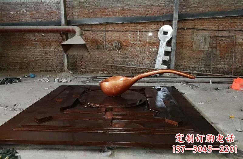 绵阳玻璃钢仿铜司南雕塑精美装点城市的灵魂