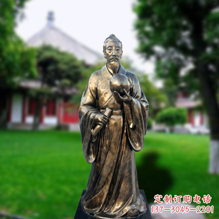 绵阳玻璃钢仿铜雕塑——纪念东汉时期著名天文学家张衡