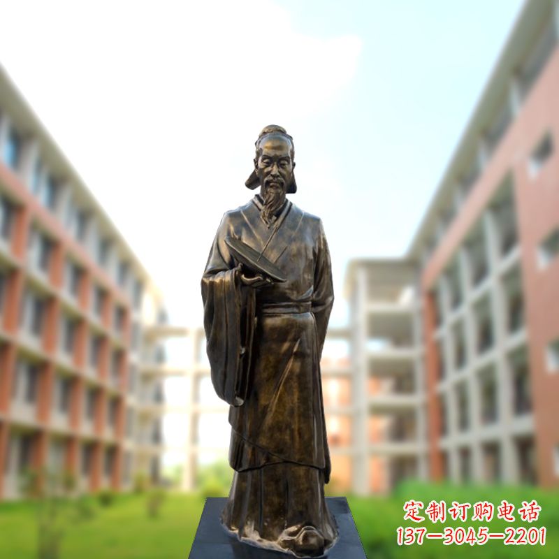 绵阳祖冲之雕像——传承校园历史的象征
