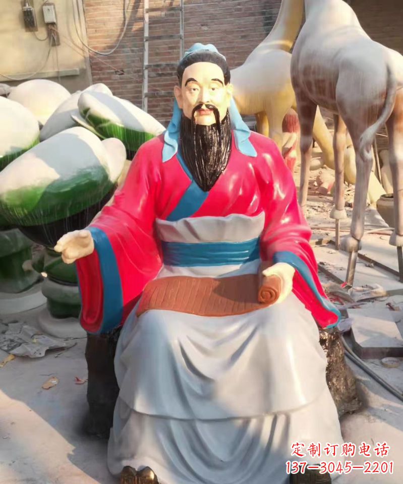 绵阳玻璃钢雕刻的孔子