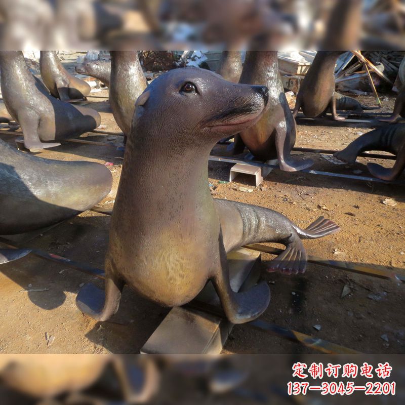 绵阳玻璃钢海豹雕塑——精美的艺术品