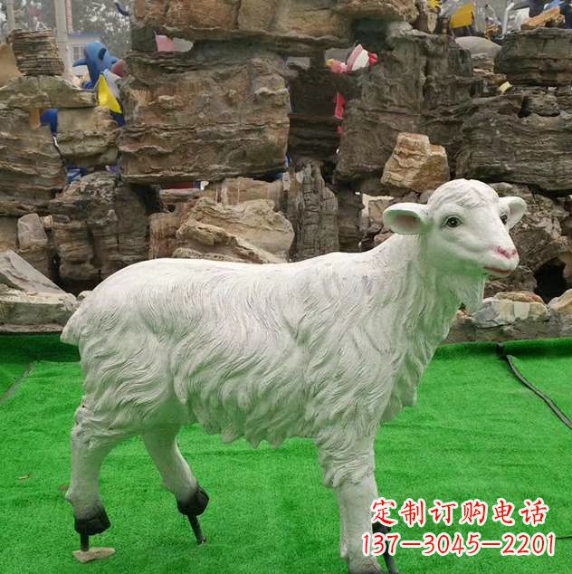 绵阳玻璃钢绵羊雕塑