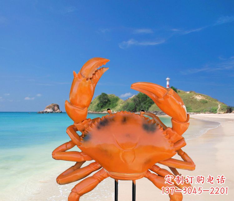 绵阳玻璃钢螃蟹雕塑