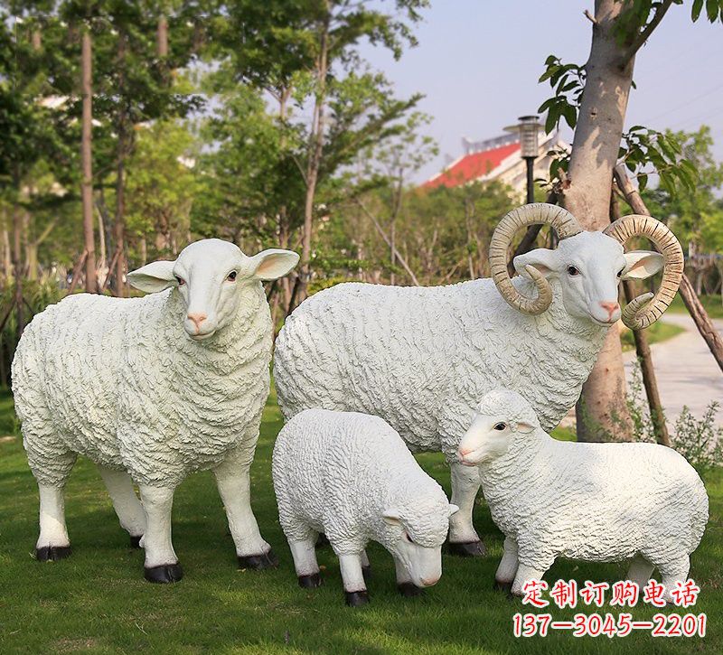 绵阳玻璃钢山羊雕塑仿真艺术的精彩之作