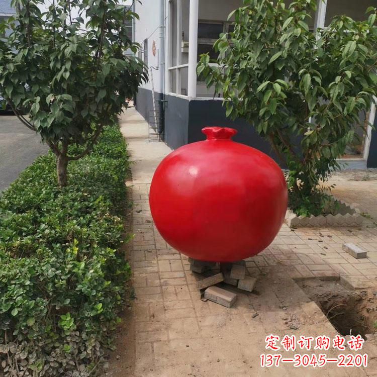 绵阳玻璃钢仿真石榴雕塑精美艺术之作