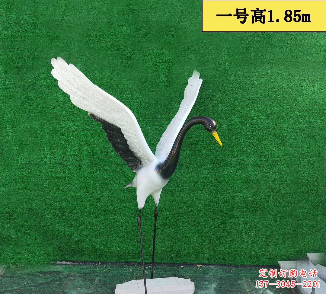 绵阳仙鹤雕塑玻璃钢仿真景观动物雕塑
