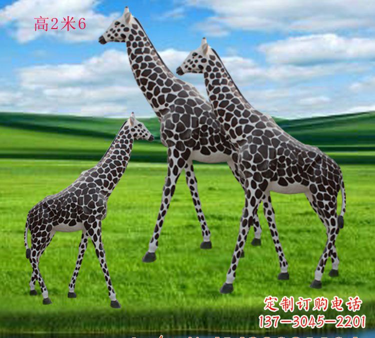 绵阳玻璃钢材质长颈鹿雕塑