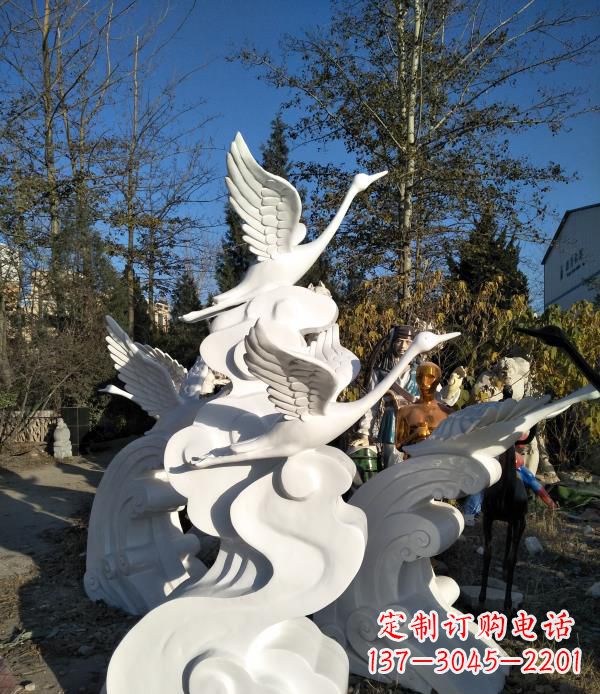 绵阳玻璃钢天鹅雕塑
