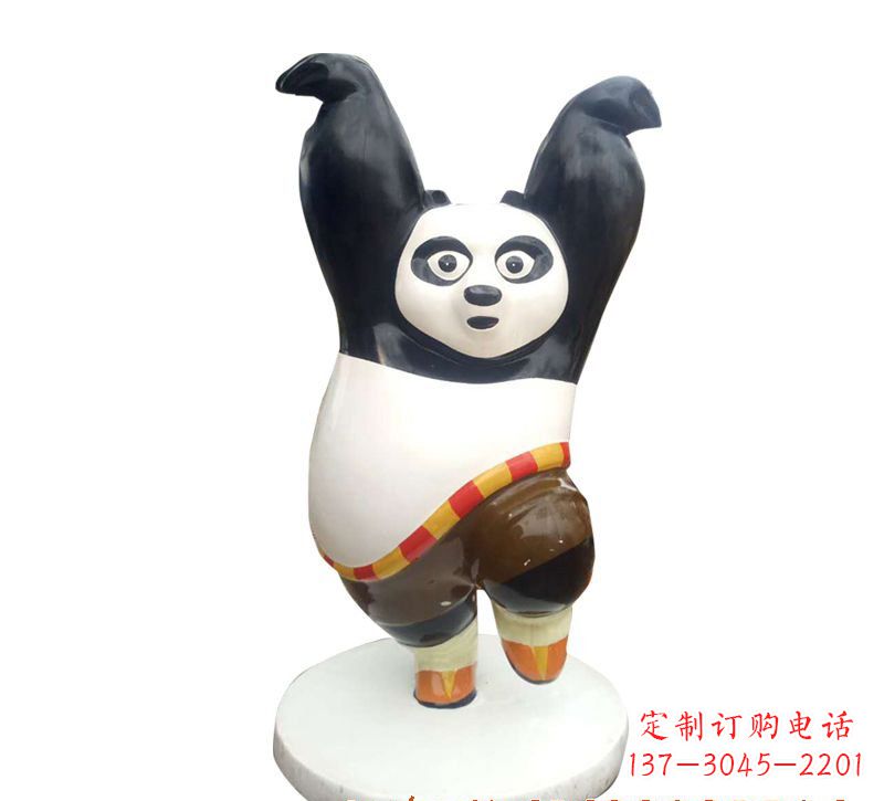 绵阳玻璃钢制熊猫雕塑精致细腻的艺术品
